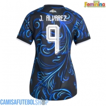 Camisa de time de futebol Argentina Julian Alvarez #9 Replicas 2º Equipamento Feminina Mundo 2026 Manga Curta